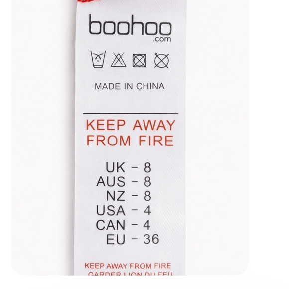 Boohoo | Red Floral Romantic Bell Sleeves Mini Dress NWT - Picture 6 of 8